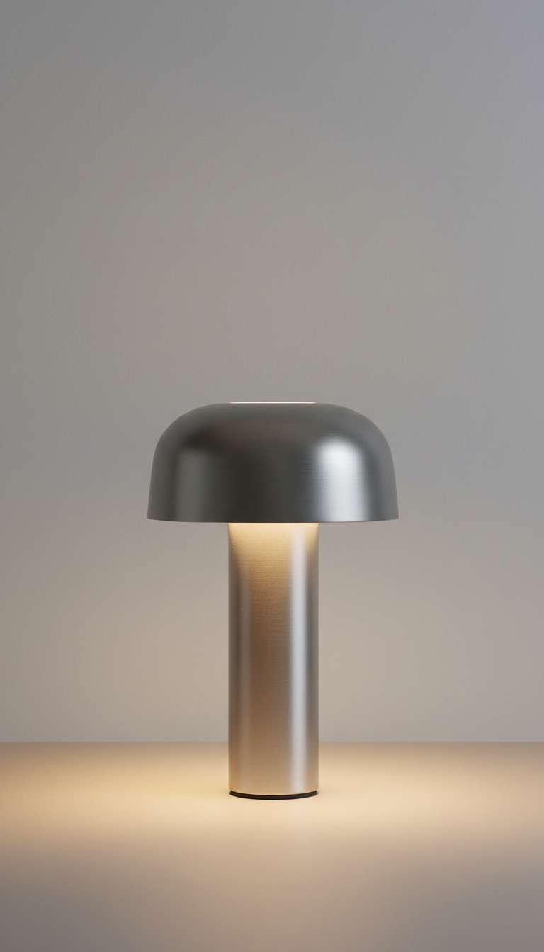 Brushed Metal Table Lamp