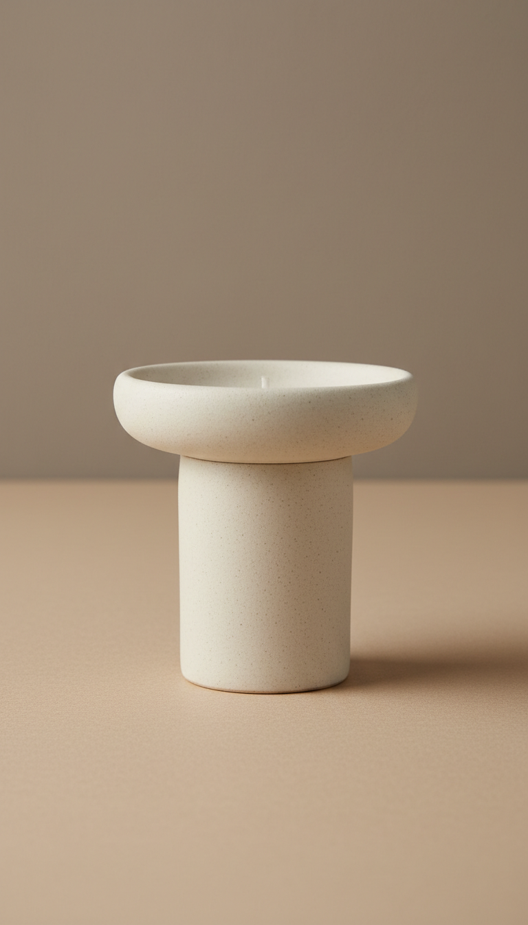 Matte Ceramic Candle Holder