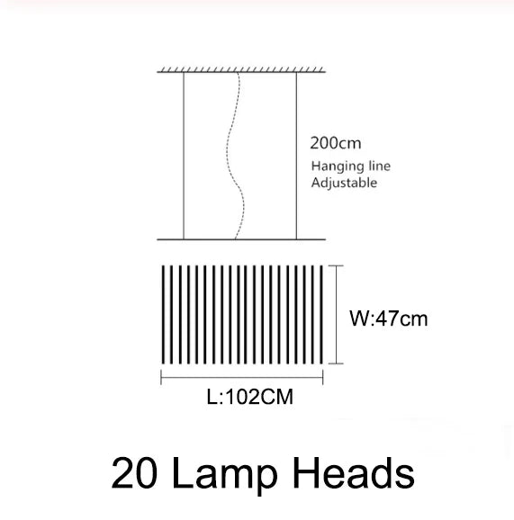 DecorBites™ LED Chandelier: Modern Nordic Loft Hanging Light for Living Room, Restaurant, Bar