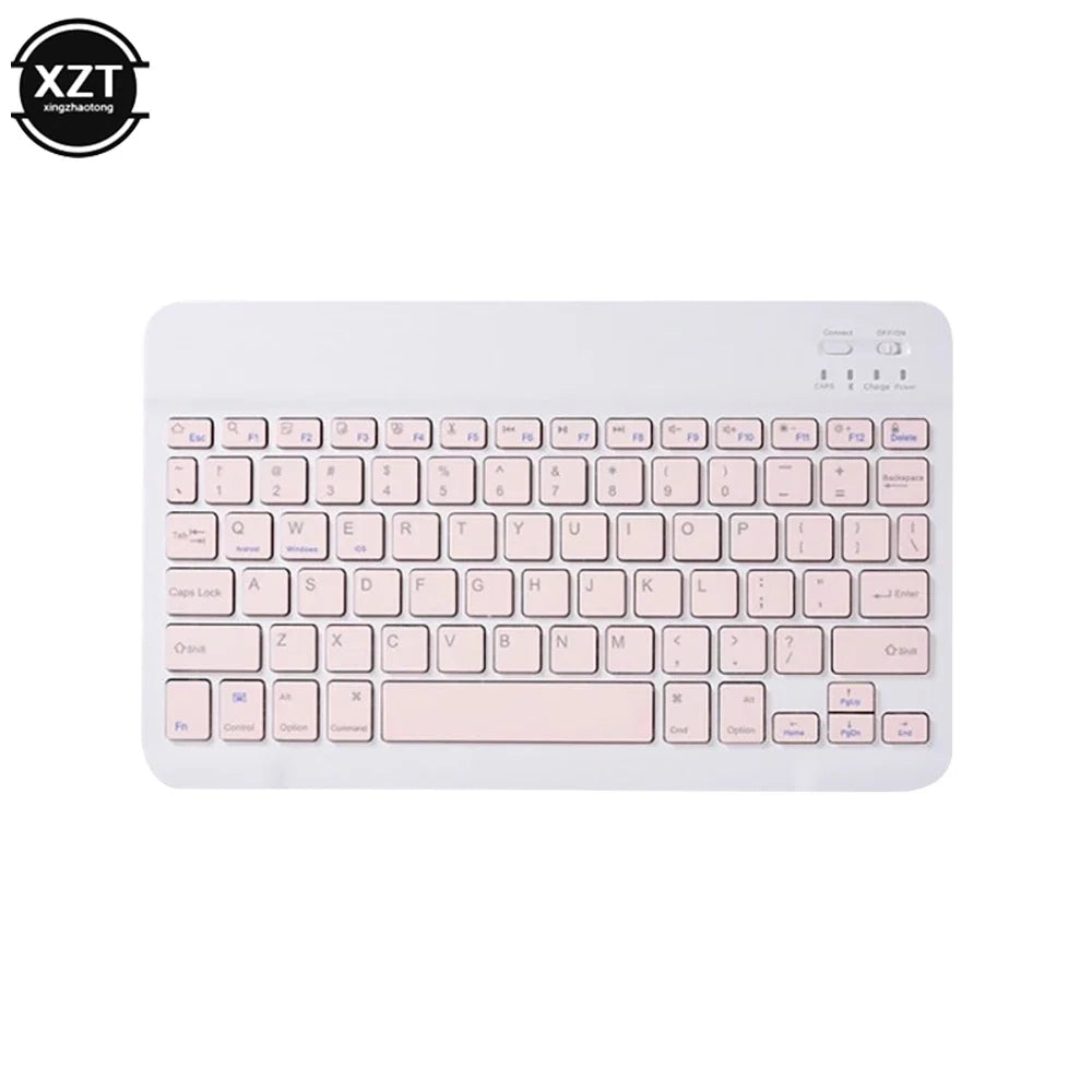 Mini Bluetooth-compatible Keyboard Wireless Keyboard For Computer Phone English Russian Rechargable Keyboard For Ipad Tablet PC