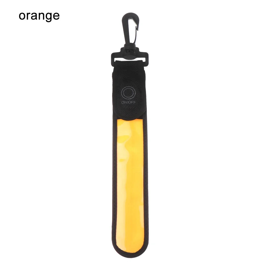 LED Glowing Luminous Reflective Backpack Hanging Light Night Running Safety Alert Wristband Outdoor Sport Armband Light