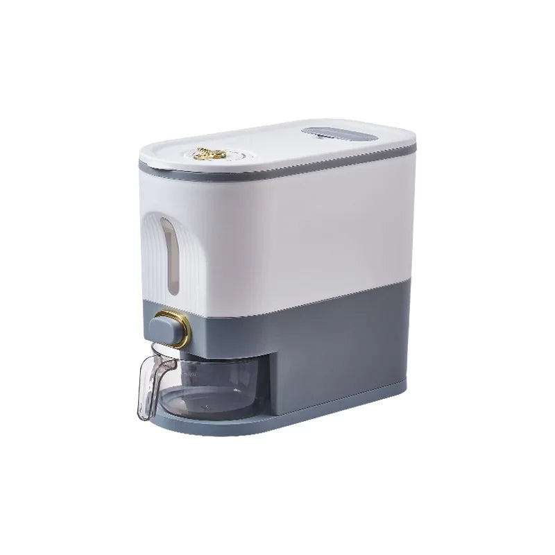 DecorBites™ Large Capacity Rice Dispenser Kitchen Grain Container Moisture Proof Cereal Storage Box