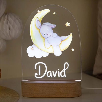 Personalized Custom Name Lamp for Nursery Kids Baby Bedroom Light Decor