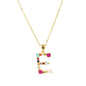 GEMSTONE LETTER NECKLACE