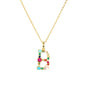 GEMSTONE LETTER NECKLACE