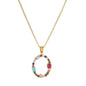 GEMSTONE LETTER NECKLACE