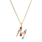 GEMSTONE LETTER NECKLACE