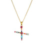 GEMSTONE LETTER NECKLACE
