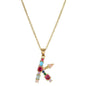 GEMSTONE LETTER NECKLACE