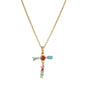 GEMSTONE LETTER NECKLACE