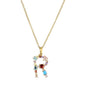 GEMSTONE LETTER NECKLACE