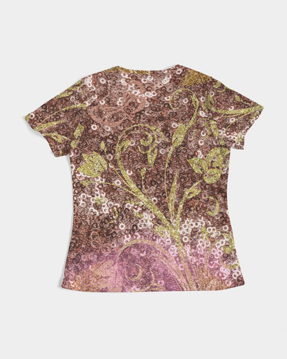BEAUTIFUL PURPLE GITTER DESIGN CREATED BY FLIPSTYLEZ Women's All-Over Print Tee