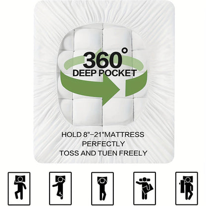 Bamboo Mattress Topper – Cooling, Extra Thick & Soft Quilted Cover for Back Pain Relief