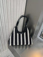 Contrast Striped Tote Bag