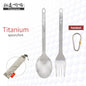 TiTo Outdoor Camping Titanium Spork 13.8g Ultralight Titanium Spoon Long Handle Spoon Outdoor Camping Picnic Titanium Fork