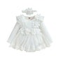 3D Flower Summer Baby Girls Romper Princess Mesh Newborn Clothes Lace