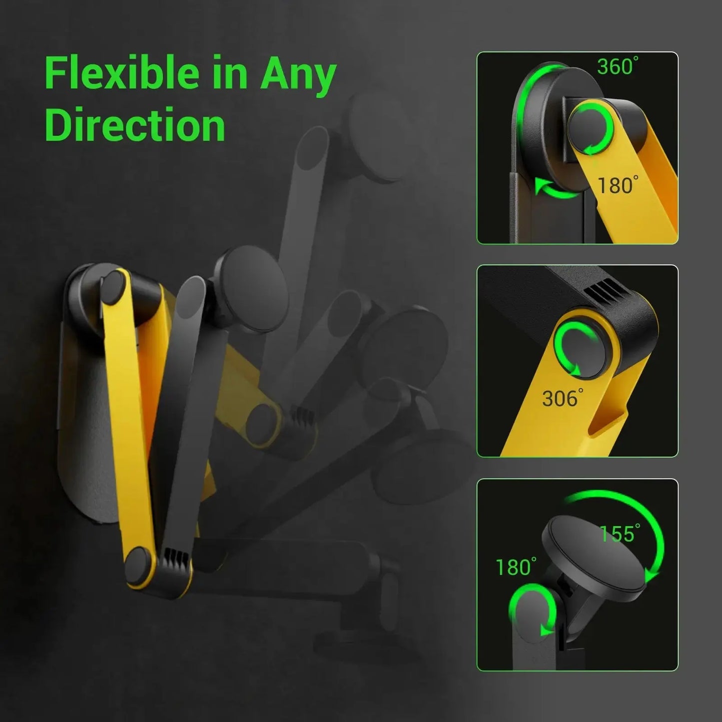 Fansdreams™ Wall Mount Adjustable Magnetic Phone & Tablet Holder