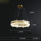 DecorBites™ Golden Stainless Steel LED Designer Chandelier for Dining Room