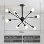 DecorBites™ LED Ceiling Chandelier: Modern & Industrial Sputnik Style for Living Room & Bedroom