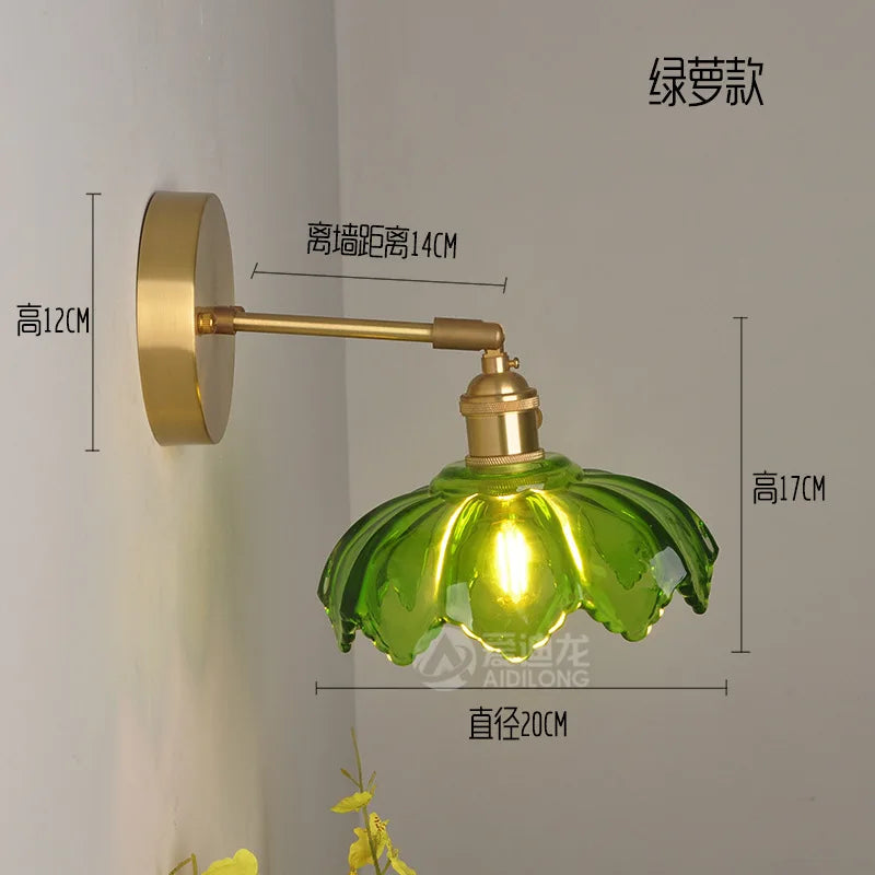 DecorBites™ Green Glass Hanging Lamp - Copper Nordic Modern Pendant Lights for Bedroom, Bar, Restaurant