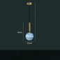 DecorBites™ Glass Planet Pendant Light: Modern LED Nordic Hanging Lamp for Living Bedroom Susp...