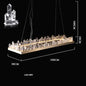 DecorBites™ Golden Crystal LED Chandelier for Modern Dining Room
