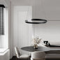 DecorBites™ LED Chandelier: Round Rings Pattern, Gold, Modern Design for Living, Dining, Bedroom, Kitchen.