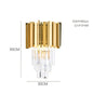 DecorBites™ Golden Stainless Steel Crystal Chandelier for Elegant Foyer Lighting