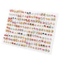 100pairs Acrylic Crystal Heart Star Moon Small Stud Earrings Set for