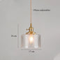 DecorBites™ Green Glass LED Chandelier: Minimalist Brass Hanging Lights