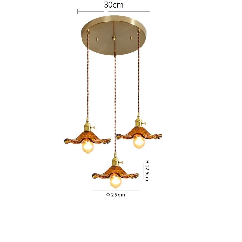 DecorBites™ Green Glass Hanging Light: Modern LED Pendant Lamp for Living and Dining Room