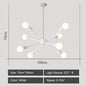 DecorBites™ LED Ceiling Chandelier: Modern & Industrial Sputnik Style for Living Room & Bedroom