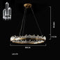 DecorBites™ Golden Crystal LED Chandelier for Modern Dining Room