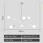 DecorBites™ LED Ceiling Chandelier: Modern & Industrial Sputnik Style for Living Room & Bedroom