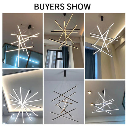 DecorBites™ LED Chandeliers for Stair Hall Living Dining Room Indoor Lighting Fixture