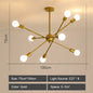 DecorBites™ LED Ceiling Chandelier: Modern & Industrial Sputnik Style for Living Room & Bedroom