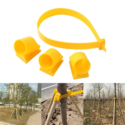 Practical Big Tree Growing Support Stake Bandage Landscape Tree Windproof Fixing Tripod Plastic Cups Greening Gardening Supplies