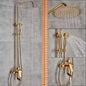 DecorBites™ Golden Shower Faucet Set with 8" Rainfall Shower, Wall Mounted Hand Shower