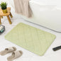 Inyahome Bath Room Floor Mats Rug Carpet Non Slip Velvet Thick Soft and Comfortable Water Absorbent Machine Washable Red Mint