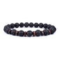 Volcanic Stone Bracelet for Men Lava Wooden 8mm Beads Bracelet Tibetan Buddha Wrist Chain Women Men Jewelry Gift New Bracelets