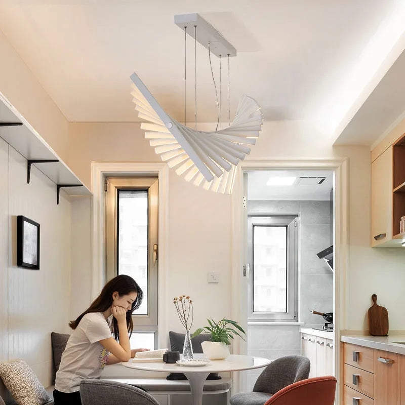 DecorBites™ LED Chandelier: Modern Nordic Loft Hanging Light for Living Room, Restaurant, Bar