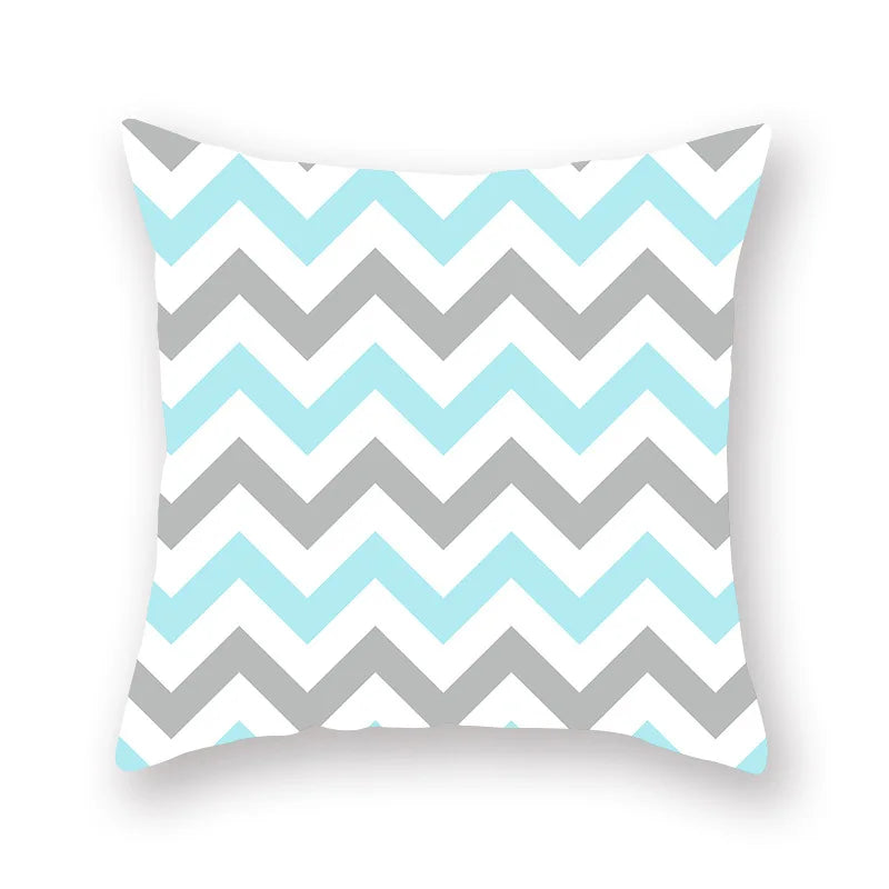 DecorBites™ Green Geometric Pillowcase - Nordic Classic Design for Home Decor and Comfort