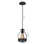 DecorBites™ Industrial Nordic Cage Pendant Light, Black Iron Retro Loft Hanging Lamp