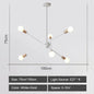 DecorBites™ LED Ceiling Chandelier: Modern & Industrial Sputnik Style for Living Room & Bedroom