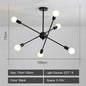 DecorBites™ LED Ceiling Chandelier: Modern & Industrial Sputnik Style for Living Room & Bedroom