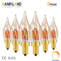 DecorBites™ LED Filament Bulb C22T Gold Tint Candle Lamp E12 2W 2200K Chandelier Decoration