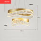 DecorBites™ Golden Crystal Stainless Steel Chandelier for Dining Room