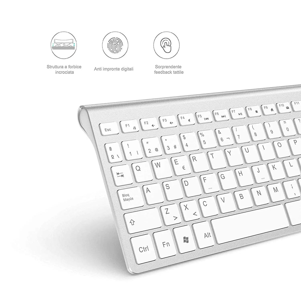 Wireless Keyboard Mouse Spanish/Russian Set 2.4G Ultra-Thin Sleek Design for office/travel Full Size Wireless Mouse Keyboard