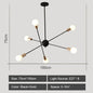 DecorBites™ LED Ceiling Chandelier: Modern & Industrial Sputnik Style for Living Room & Bedroom