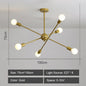 DecorBites™ LED Ceiling Chandelier: Modern & Industrial Sputnik Style for Living Room & Bedroom